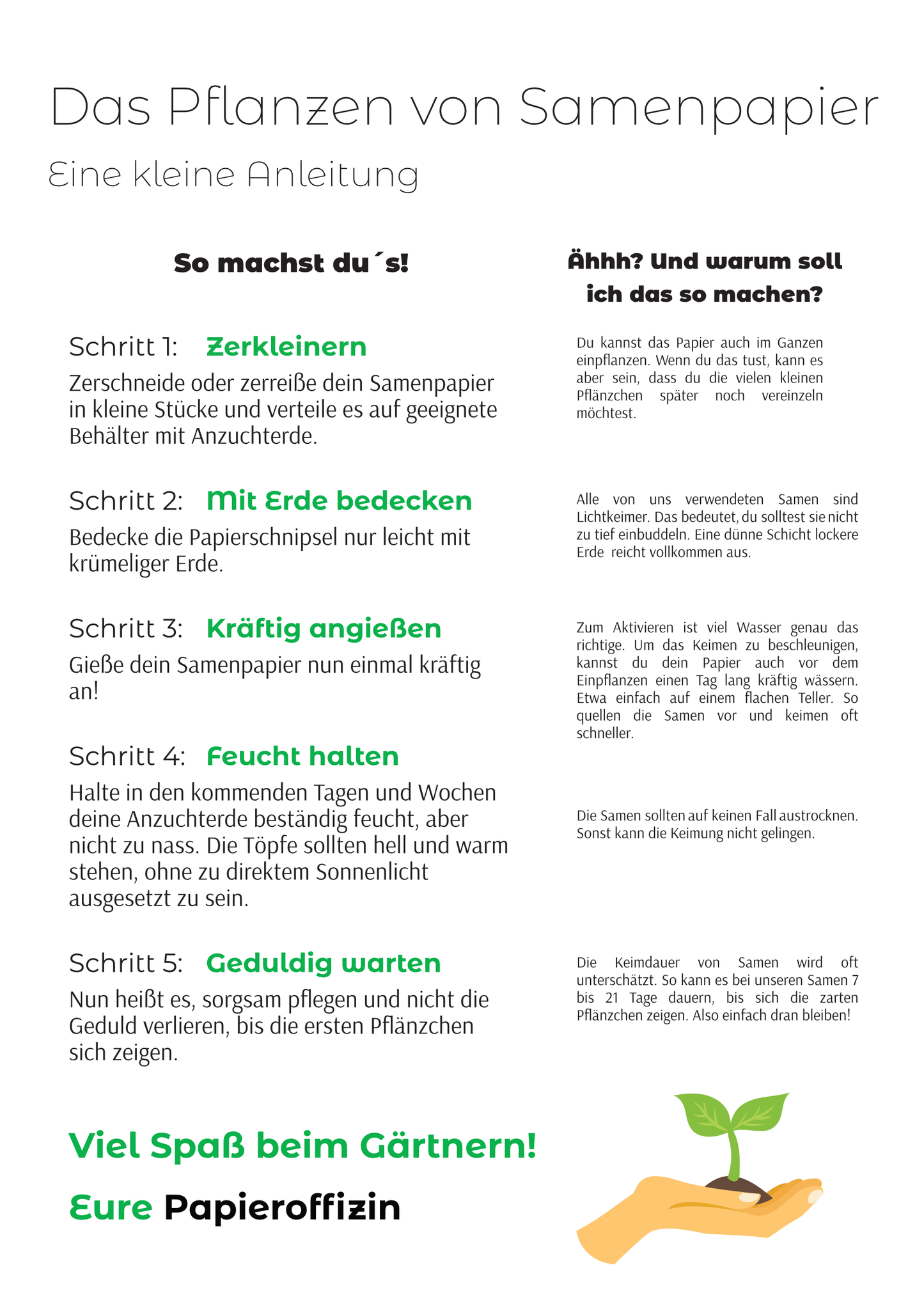 Samenpapier handgeschöpft  - DIN-A2 - matcha