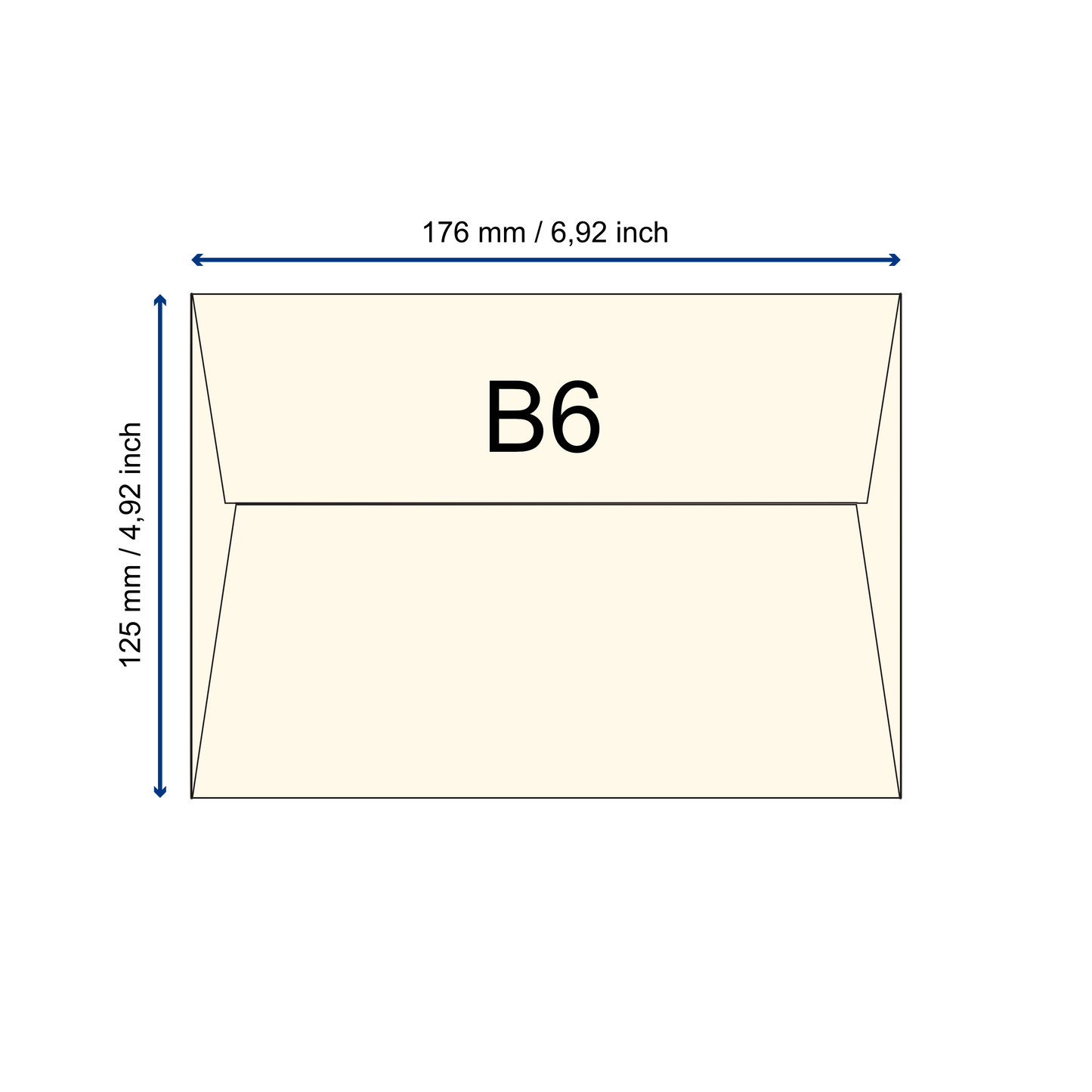 Büttenpapier-Umschlag B6 - Trapezlasche  - mint