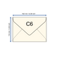 Büttenpapier-Umschlag C6 - Dreieckslasche  -  mint