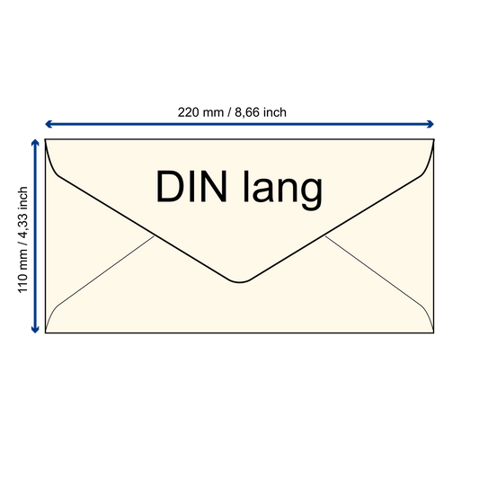 Samenpapier-Umschlag DIN-lang Dreieckslasche