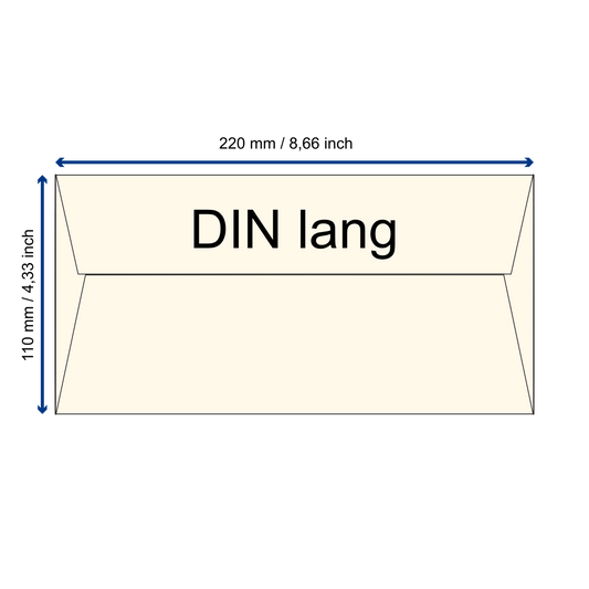 Samenpapier-Umschlag DIN-lang Trapezlasche